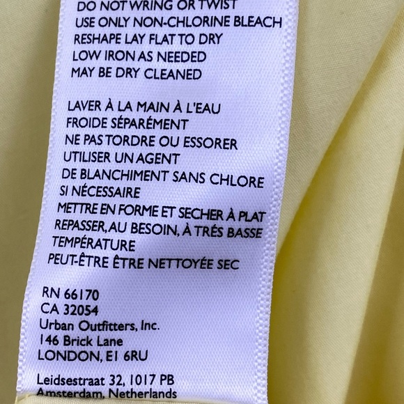 Urban Outfitters Midi Slip Dress Yellow Size L NWT - Picture 7 of 7